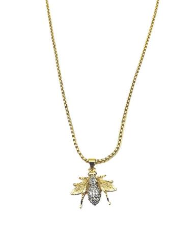 COLLARES CORTOS MUJER INSECTOS DORADOS Y CIRCON | BISUTERIA FINA