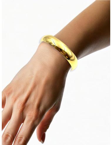 PULSERAS DORADAS MUJER ELEGANTE DISEÑO MEDIA CAÑA | BRAZALETES