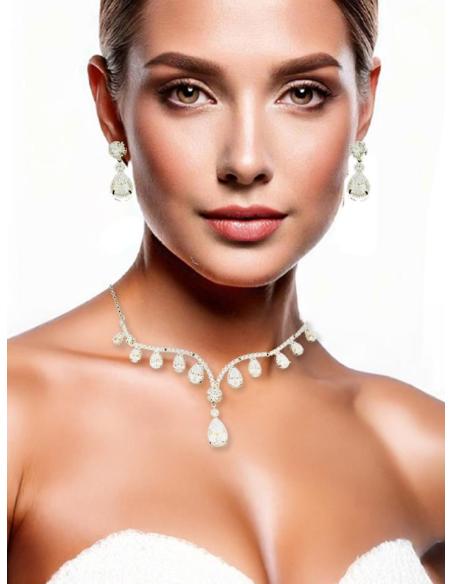 JOYAS BODA COLLARES NOVIA Y PENDIENTES CIRCON | JOYAS EXCLUSIVAS