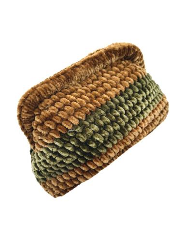 BOLSOS MARRONES Y VERDES PUNTO ATERCIOPELADO | BOLSOS MODA MUJER
