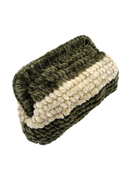 BOLSOS FIESTA VERDES CAZA Y BEIGE ATERCIOPELADOS | BOLSOS MODA MUJER