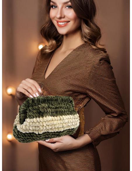 BOLSOS FIESTA VERDES CAZA Y BEIGE ATERCIOPELADOS | BOLSOS MODA MUJER