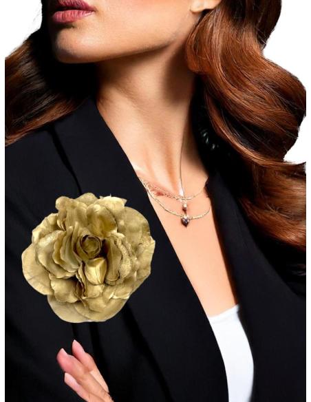 FLORES DORADAS GRANDES PARA BODAS Y BAUTIZOS | TOCADOS FLOR