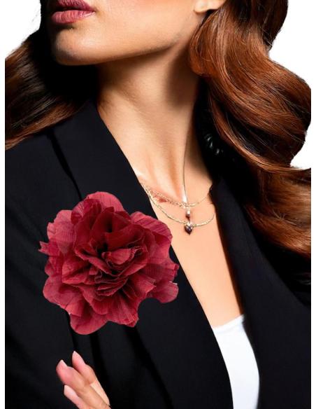 FLORES GRANATES GRANDES DE FIESTA Y BODA | BROCHE INVITADA MADRINA