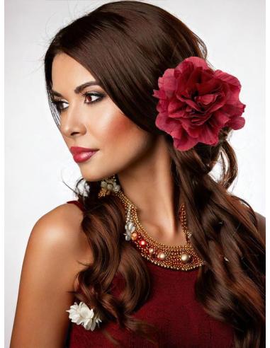 FLORES GRANATES GRANDES DE FIESTA Y BODA | BROCHE INVITADA MADRINA