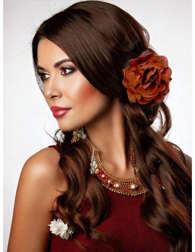 FLORES TELA TEJAS PARA INVITADAS Y MADRINAS BODAS | BROCHE Y TOCADO