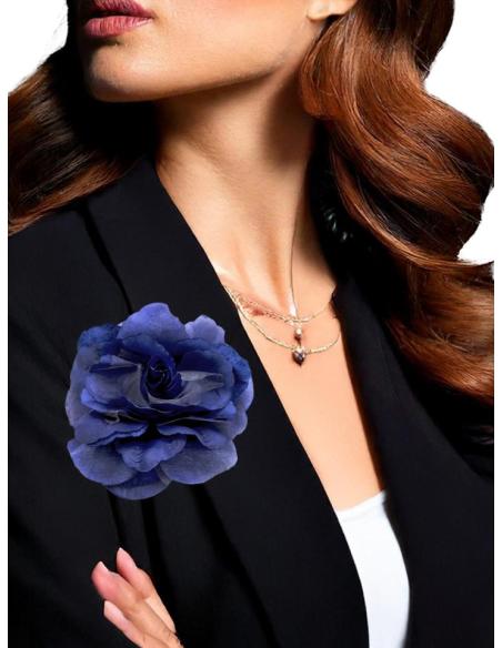 FLORES AZULES MARINO GRANDES PARA BODAS Y BAUTIZOS | TOCADOS FLOR