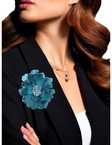 FLORES AZULES PETROLEO DE BODA Y EVENTO | TOCADOS BROCHES