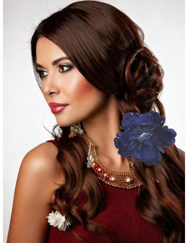 FLORES AZULES MARINO IDEAL BODAS Y EVENTOS | TOCADOS BROCHES
