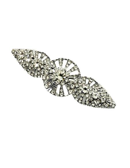 BROCHES PLATEADOS BRILLO CRISTAL ESTILO VINTAGE | BROCHES MUJER