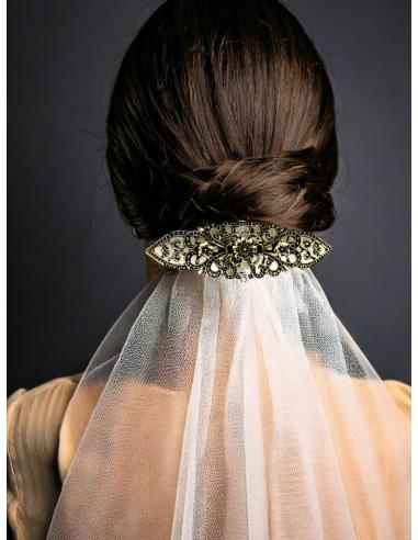 BROCHES VINTAGE DORADOS VIEJO PARA MANTILLA BODA | BODA