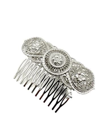 PEINETAS DE BODA PLATEADAS GRANDES ESTILO VINTAGE | TOCADOS MUJER
