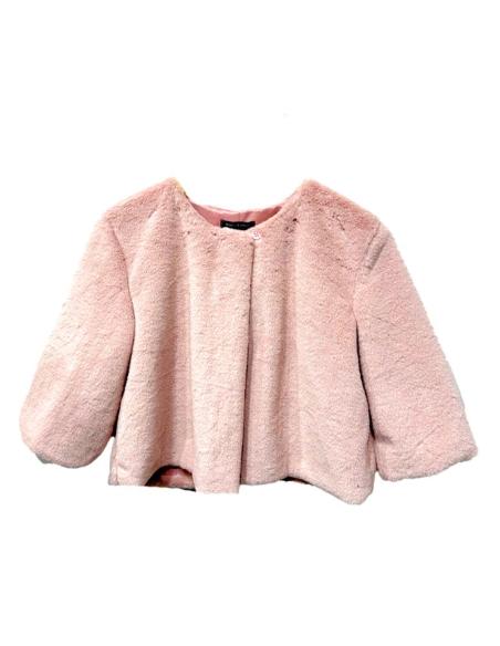CHAQUETAS PELO ROSA NUDE INVITADA BODAS INVIERNO | ABRIGO CAPA