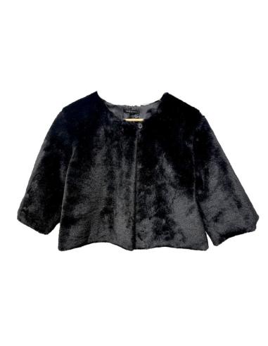 CHAQUETAS PELO NEGRAS DE INVITADAS BODAS INVIERNO | ABRIGO CAPA