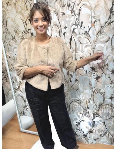 CHAQUETAS PELO BEIGE PARA INVITADAS BODAS INVIERNO | ABRIGO CAPA