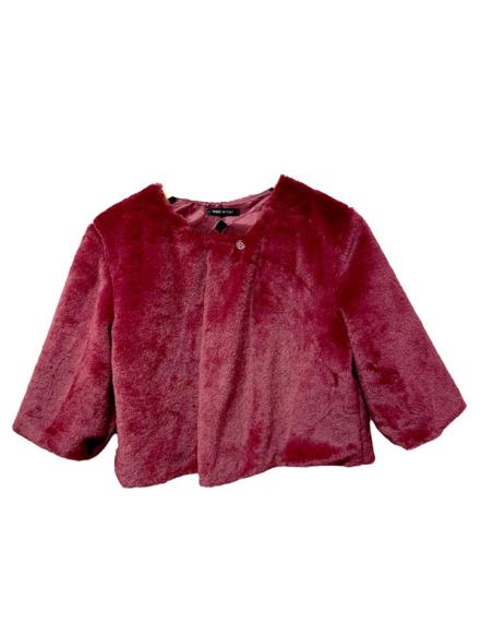 CHAQUETAS PELO GRANATES INVITADAS DE BODA INVIERNO | ABRIGO CAPA