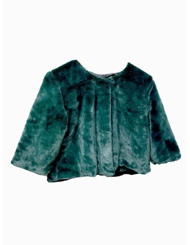 CHAQUETAS PELO VERDE OSCURO INVITADA BODA INVIERNO | ABRIGO CAPA