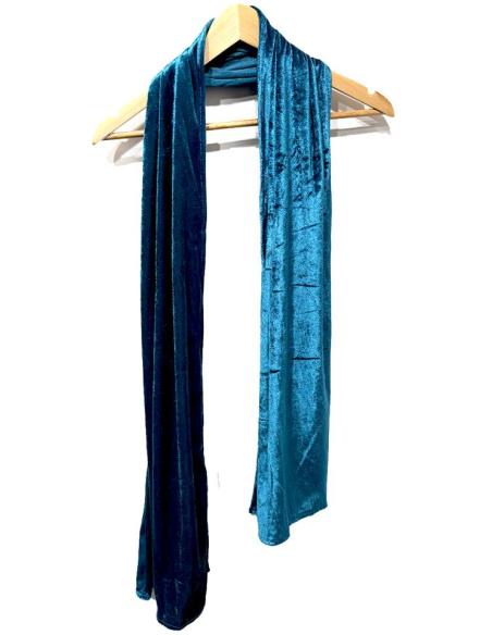 CHALES TERCIOPELO AZUL MAR INVITADA BODA INVIERNO | FIESTAS Y EVENTOS