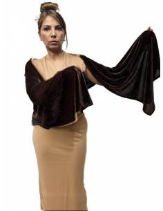 CHALES TERCIOPELO MARRONES INVITADA BODA INVIERNO | FIESTAS Y EVENTOS