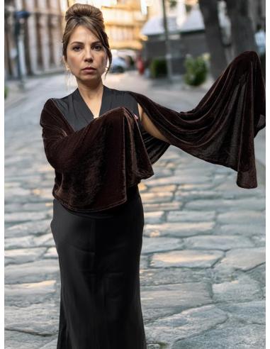 CHALES TERCIOPELO MARRONES INVITADA BODA INVIERNO | FIESTAS Y EVENTOS