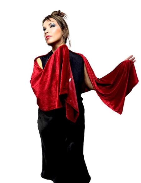 CHALES TERCIOPELO ROJOS INVITADAS DE BODA INVIERNO | FIESTAS Y EVENTOS