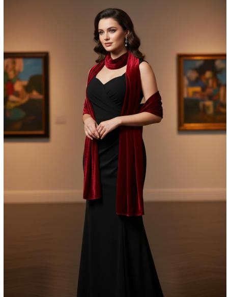 CHALES TERCIOPELO ROJOS INVITADAS DE BODA INVIERNO | FIESTAS Y EVENTOS