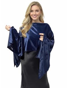 CAPAS TERCIOPELO AZUL MARINO PARA INVITADAS | BODAS Y FIESTAS