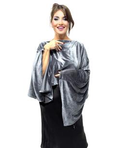 CAPAS TERCIOPELO GRIS PLATA DE INVITADA BODAS INVIERNO | BODAS Y FIESTAS