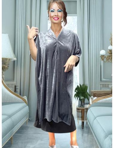 CAPAS TERCIOPELO GRIS PLATA DE INVITADA BODAS INVIERNO | BODAS Y FIESTAS
