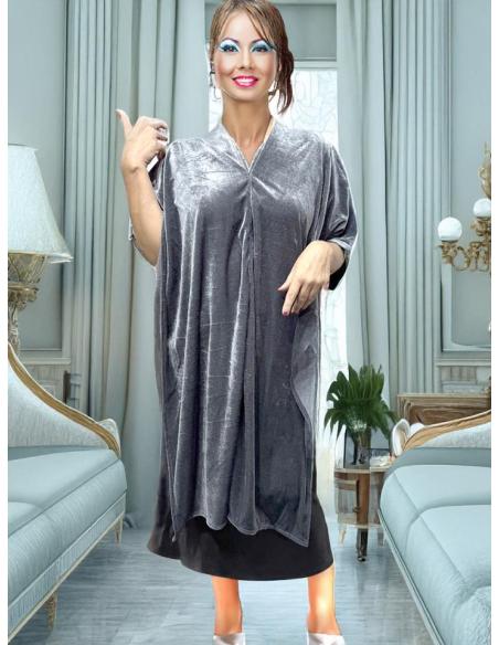 CAPAS TERCIOPELO GRIS PLATA DE INVITADA BODAS INVIERNO | BODAS Y FIESTAS