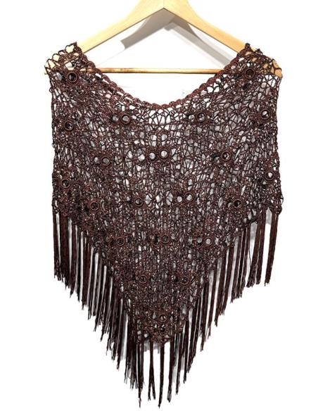 CAPAS CROCHET MARRONES PARA BODA Y FIESTA | PONCHO INVITADA
