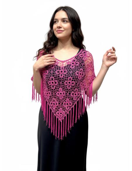 CAPAS CROCHET FUCSIAS PARA BODA Y FIESTA | PONCHO INVITADA