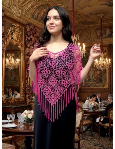 CAPAS CROCHET FUCSIAS PARA BODA Y FIESTA | PONCHO INVITADA