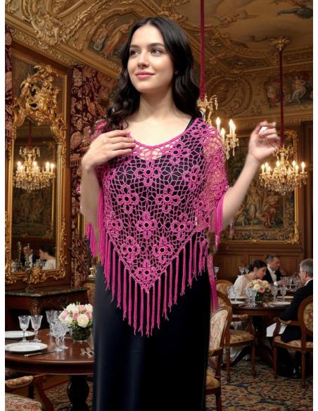 CAPAS CROCHET FUCSIAS PARA BODA Y FIESTA | PONCHO INVITADA