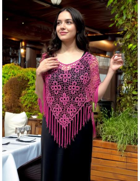 CAPAS CROCHET FUCSIAS PARA BODA Y FIESTA | PONCHO INVITADA