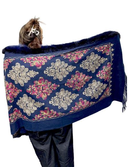 CHALES AZULES MARINO MODA PARA MUJER DE INVIERNO | BUFANDAS