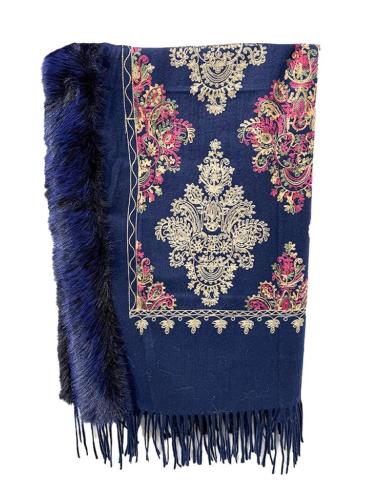 CHALES AZULES MARINO MODA PARA MUJER DE INVIERNO | BUFANDAS