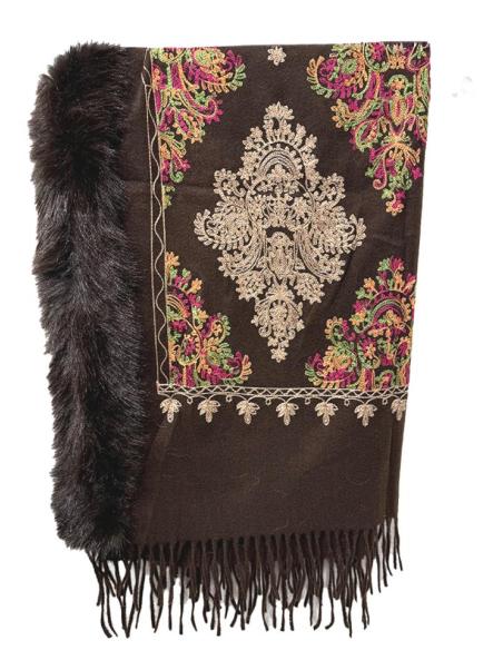 CHALES MARRONES ELEGANTES PARA MUJER EN INVIERNO | BUFANDAS