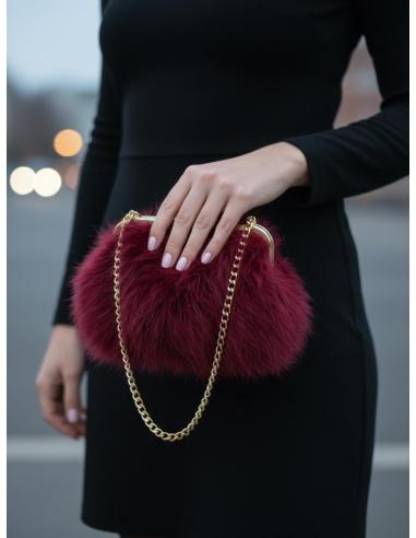 BOLSOS BODA Y FIESTA GRANATES DE PLUMAS AVESTRUZ | CLUTCH INVITADA