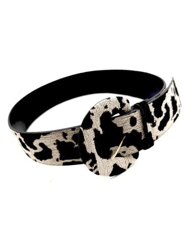 CINTURONES ANCHOS ANIMAL PRINT BEIGE Y NEGRO | MODA MUJER