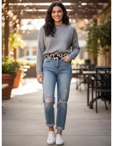 CINTURONES ANCHOS ANIMAL PRINT BEIGE Y NEGRO | MODA MUJER