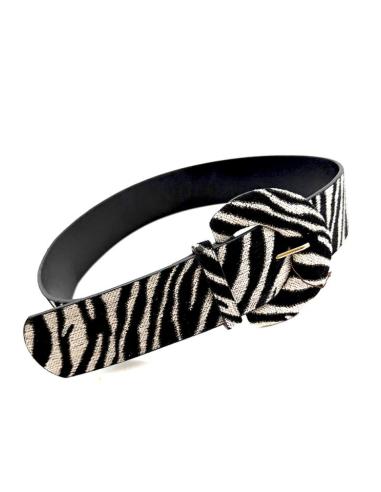 CINTURONES ANCHOS ANIMAL PRINT CEBRA BEIGE Y NEGRO | MODA MUJER