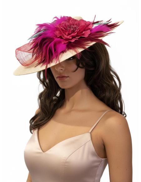 TOCADOS ROSAS NUDE Y PLUMAS VERDE Y BUGAMBILIA | TOCADOS BODA