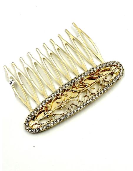 PEINETAS PEQUEÑAS DORADAS PARA INVITADA DE BODAS| PEINAS NOVIA
