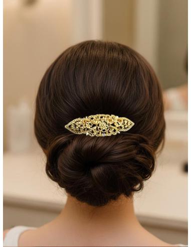 PEINETAS NOVIAS DORADAS ELEGANTE ESTILO VINTAGE | PEINAS MUJER