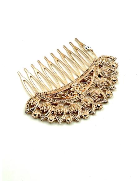 PEINETAS FIESTA ORO ROSA ABANICO VINTAGE BODA | PEINAS MUJER