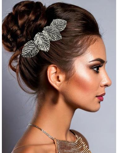 PEINETAS MUJER PLATEADAS CON HOJAS ESTILO GRIEGO | PEINAS BODAS