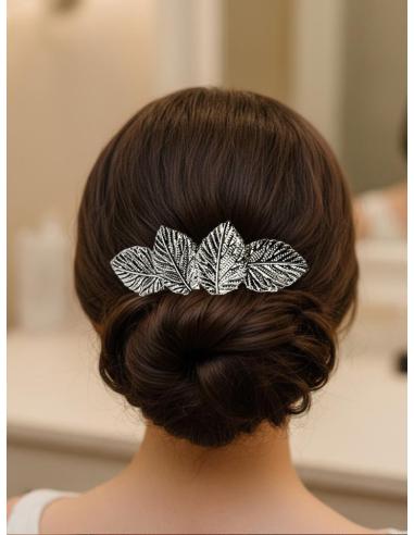 PEINETAS MUJER PLATEADAS CON HOJAS ESTILO GRIEGO | PEINAS BODAS