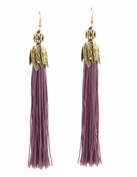 PENDIENTES MUJER ROSAS MAQUILLAJE DE FLECOS | PENDIENTES LARGOS