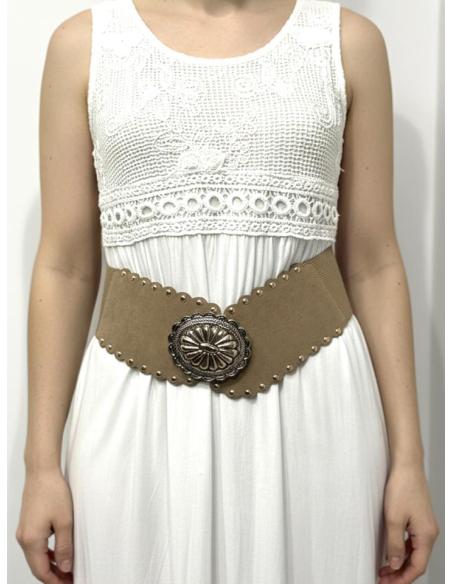 CINTURONES CASUAL MARRONES CARAMELO ELASTICOS | MODA MUJER
